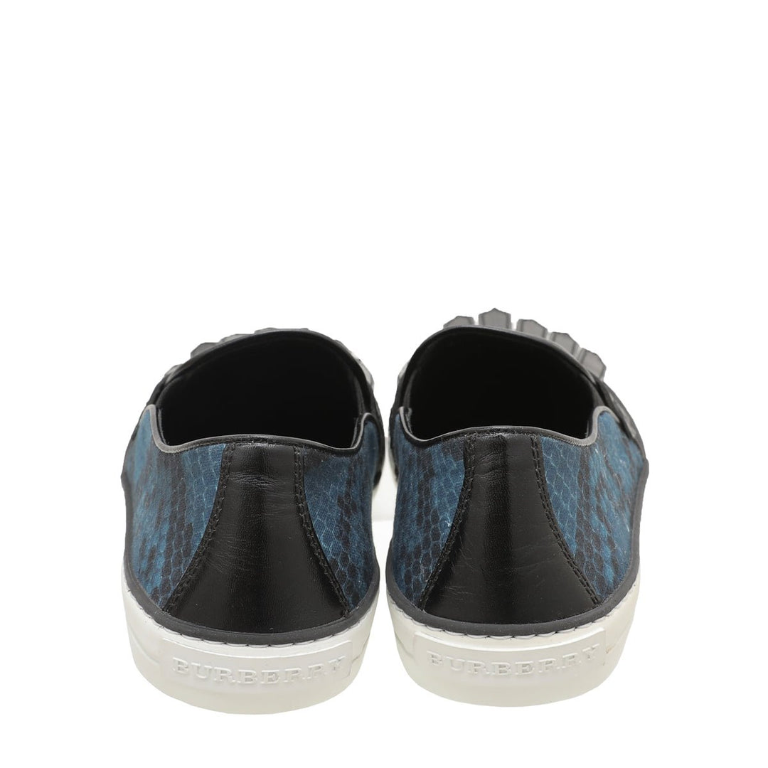 Burberry Bicolor Fringe Penny Slip on Sneakers 39