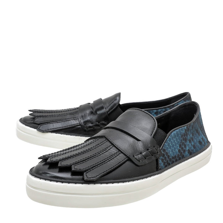 Burberry Bicolor Fringe Penny Slip on Sneakers 39