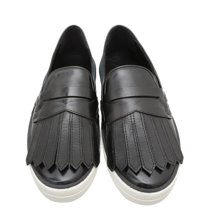 Burberry Bicolor Fringe Penny Slip on Sneakers 39