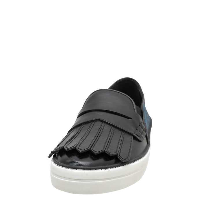 Burberry Bicolor Fringe Penny Slip on Sneakers 39