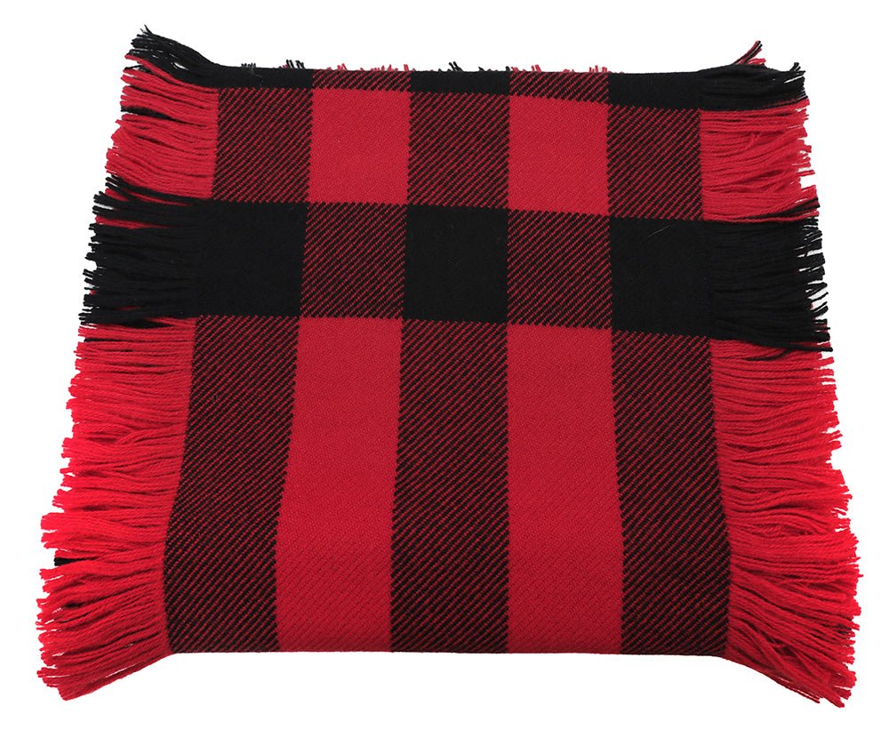 Burberry Bicolor Half Mega Check Wool Fringe Scarf