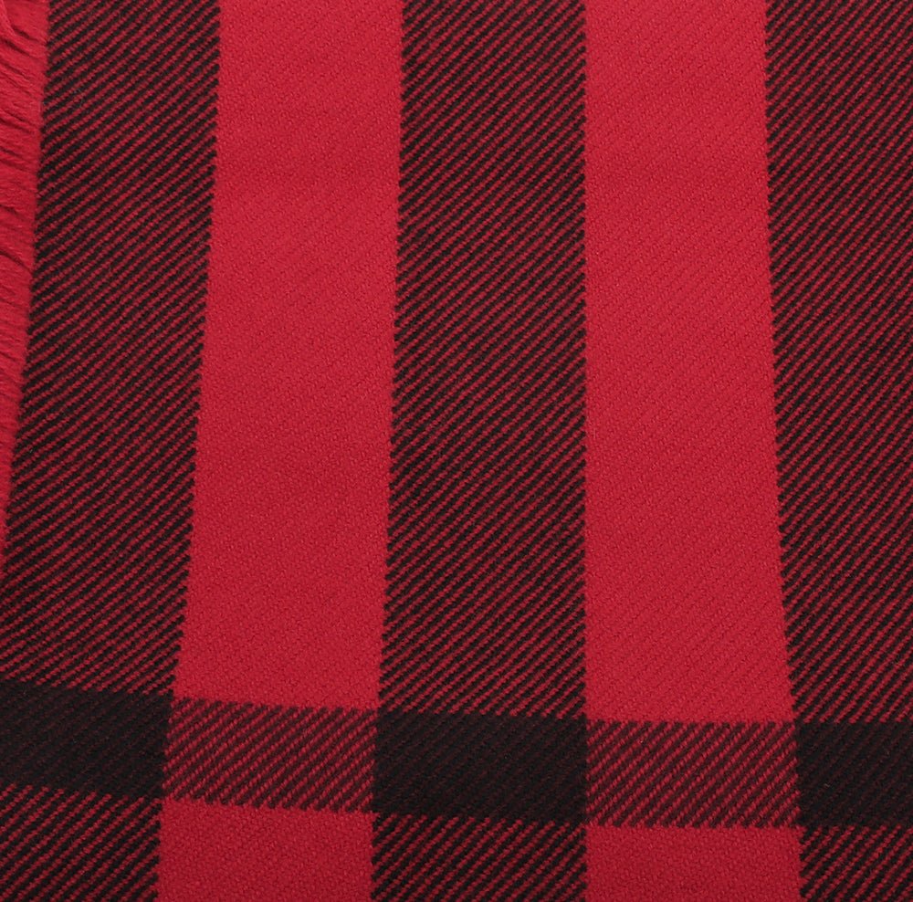 Burberry Bicolor Half Mega Check Wool Fringe Scarf