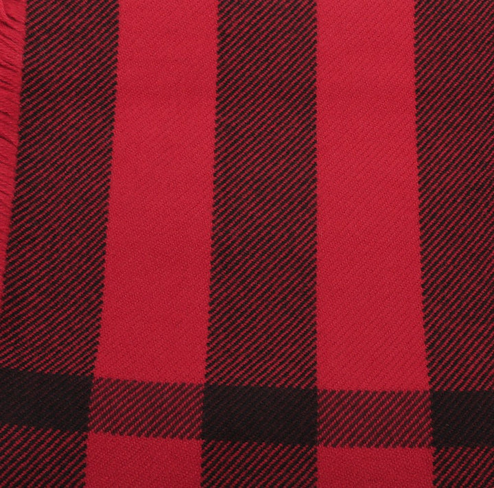 Burberry Bicolor Half Mega Check Wool Fringe Scarf