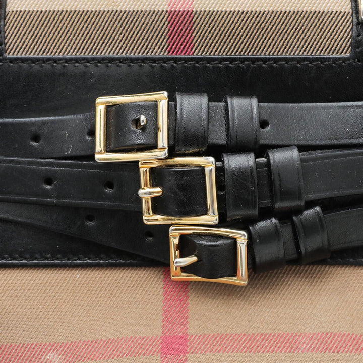 Burberry Bicolor House check Bridle Bowling Bag