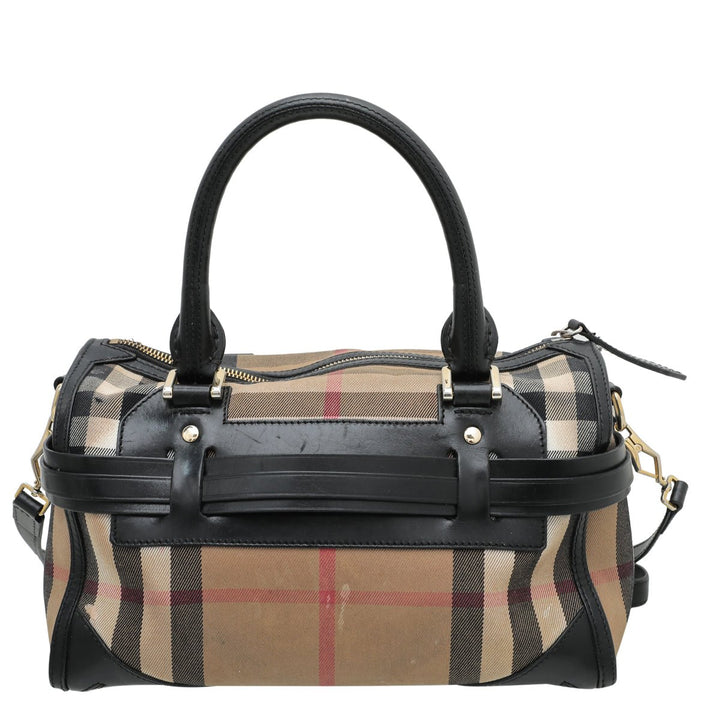 Burberry Bicolor House check Bridle Bowling Bag