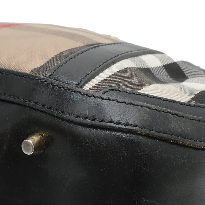 Burberry Bicolor House Check Orchard Satchel Bag