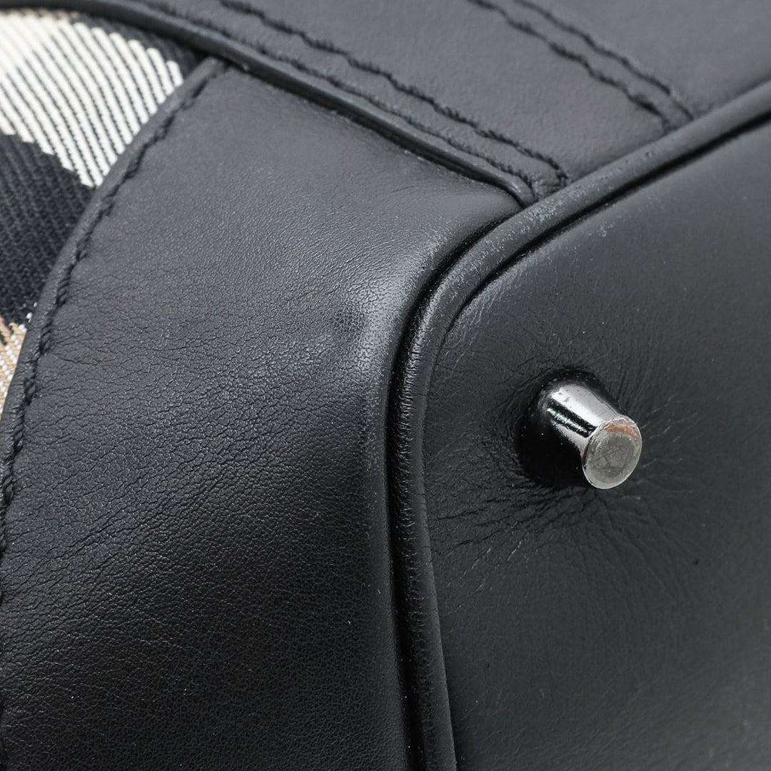 Burberry Bicolor Housecheck Beaton Bag