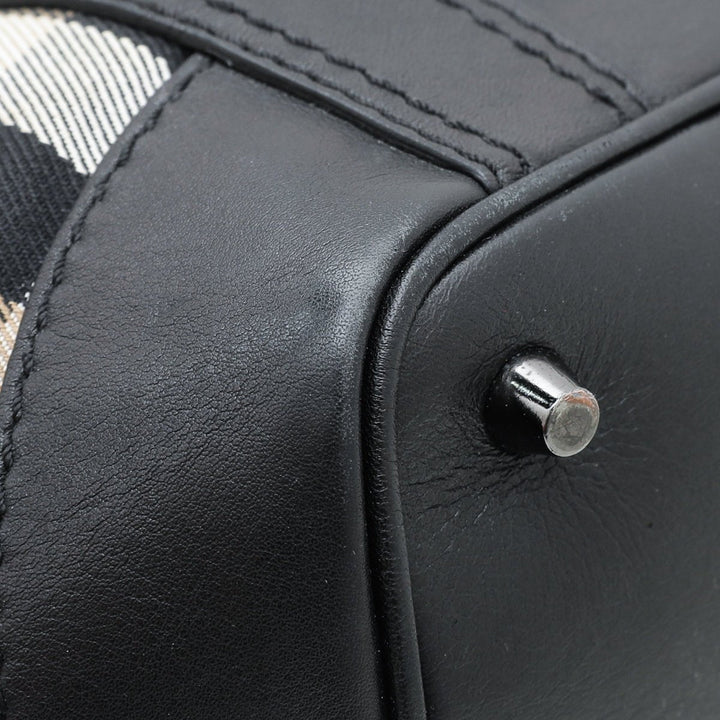 Burberry Bicolor Housecheck Beaton Bag