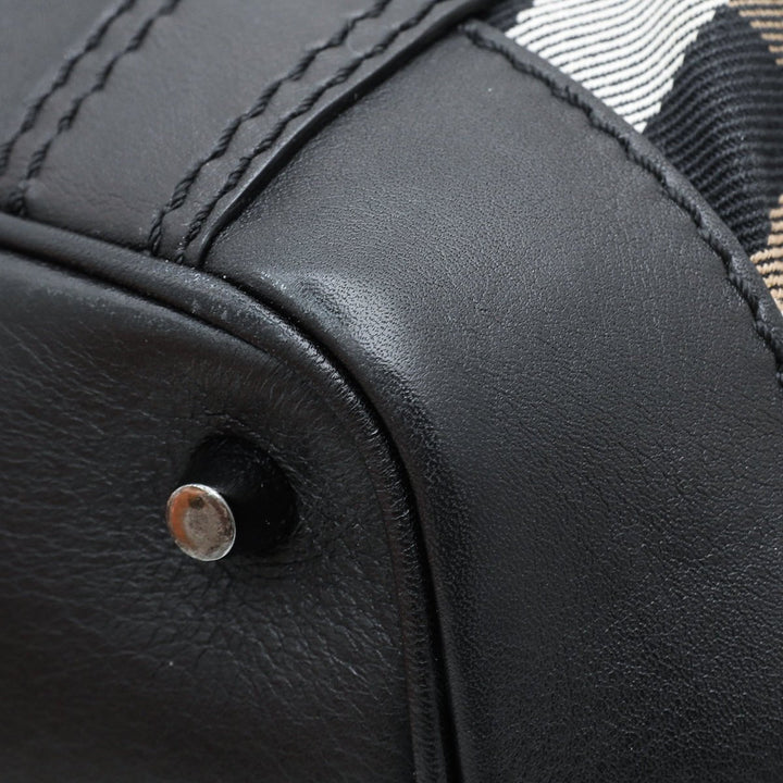 Burberry Bicolor Housecheck Beaton Bag