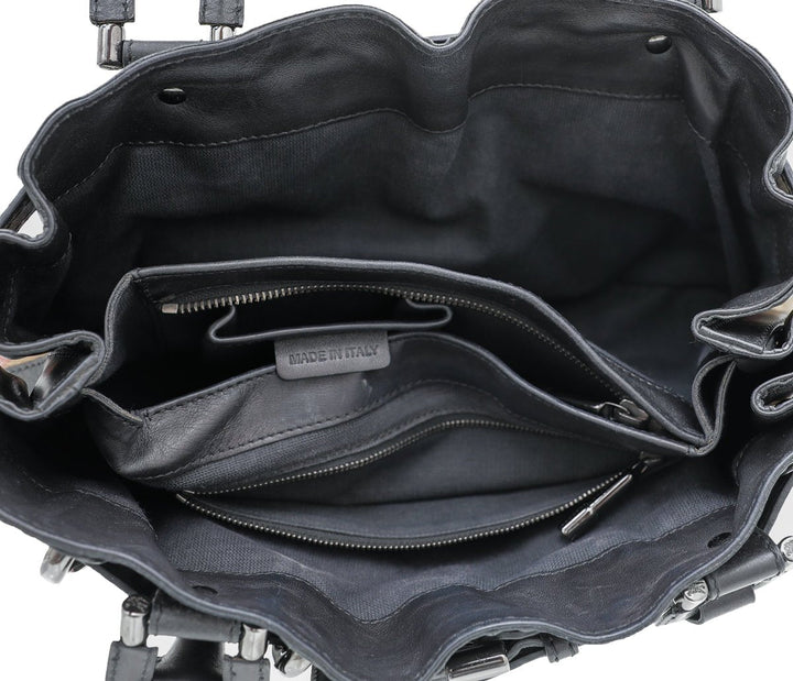 Burberry Bicolor Housecheck Beaton Bag