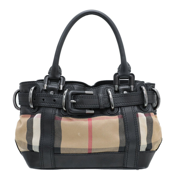 Burberry Bicolor Housecheck Beaton Bag