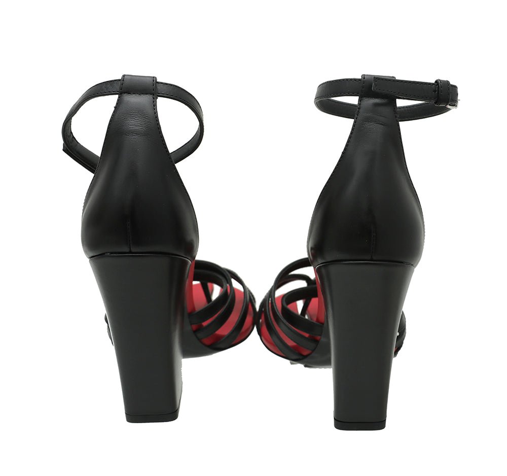 Burberry Bicolor Hove Ankle Strap Sandals 36