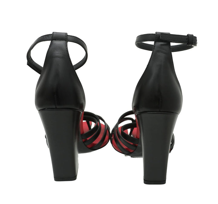 Burberry Bicolor Hove Ankle Strap Sandals 36