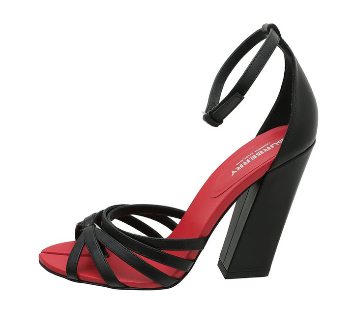 Burberry Bicolor Hove Ankle Strap Sandals 36