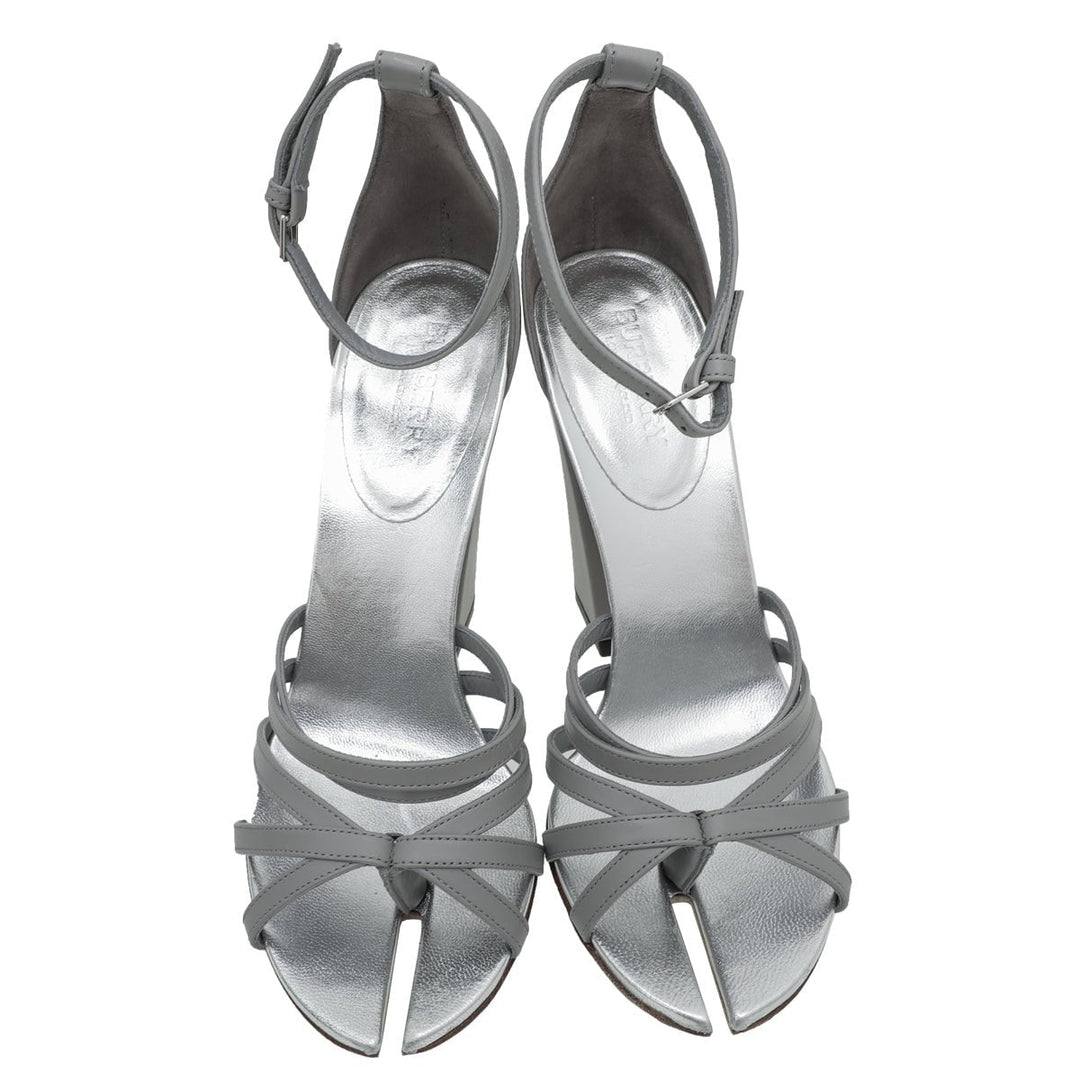 Burberry Bicolor Hove Thong Split-Toe Sandals 38
