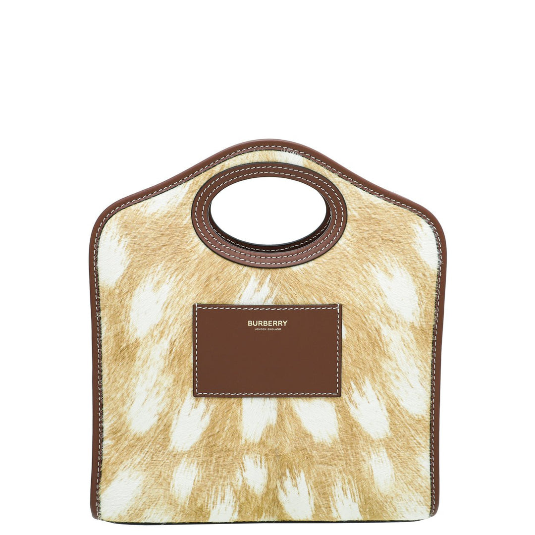 Burberry Bicolor Mini Calf Hair Pocket Bag
