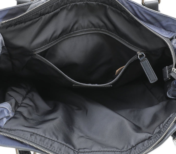Burberry Bicolor Nova Check Buckleigh Packable Tote Bag