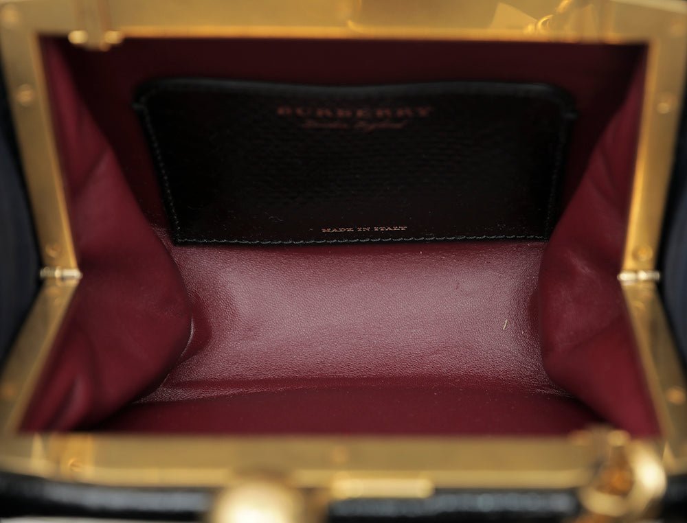 Burberry Bicolor Python Pochette Frame Bag