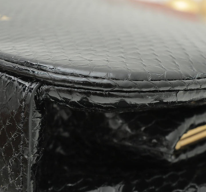 Burberry Bicolor Python Pochette Frame Bag