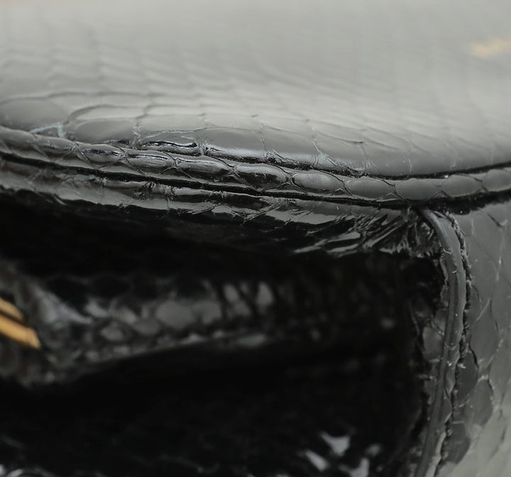 Burberry Bicolor Python Pochette Frame Bag