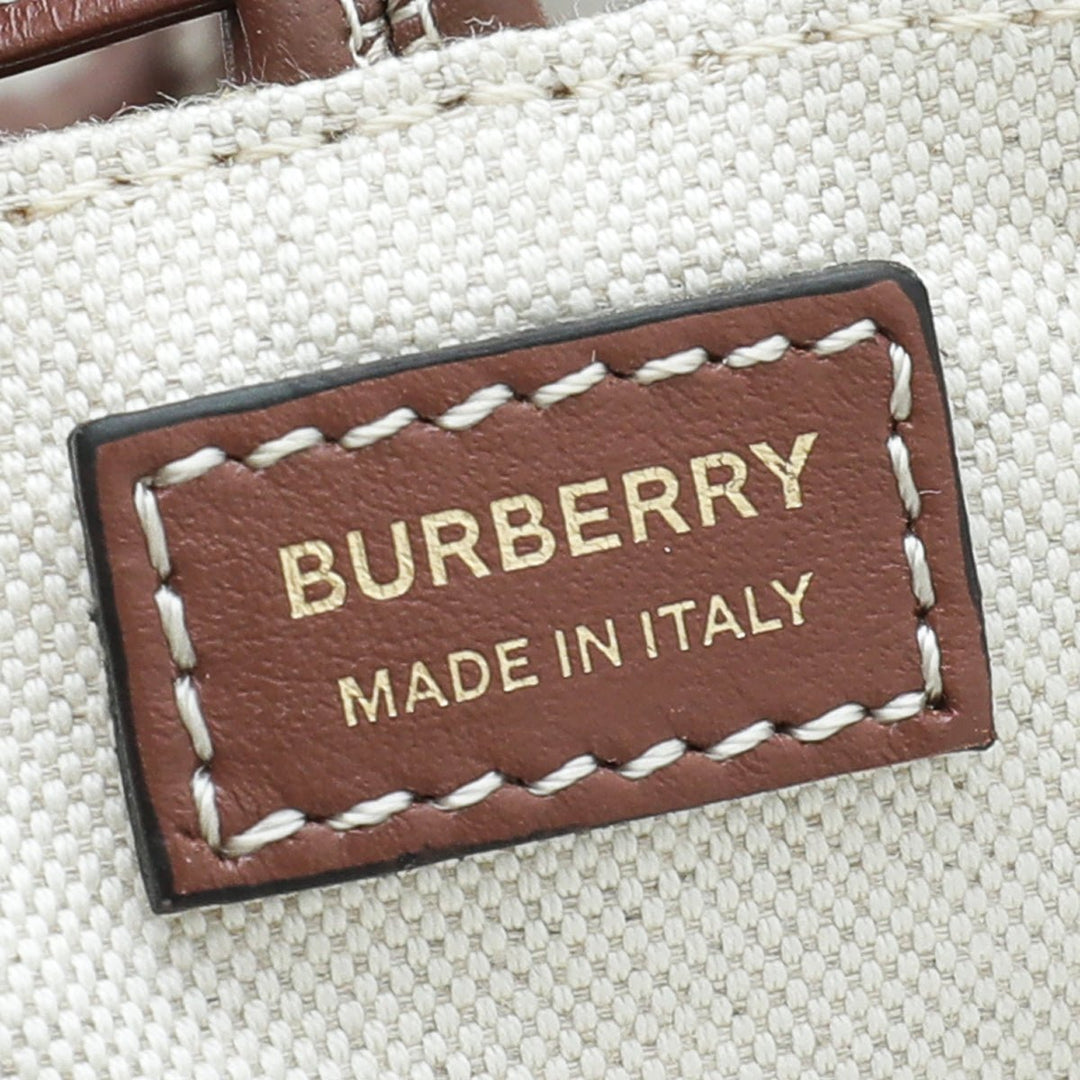 Burberry Bicolor Woven Drawstring Bag