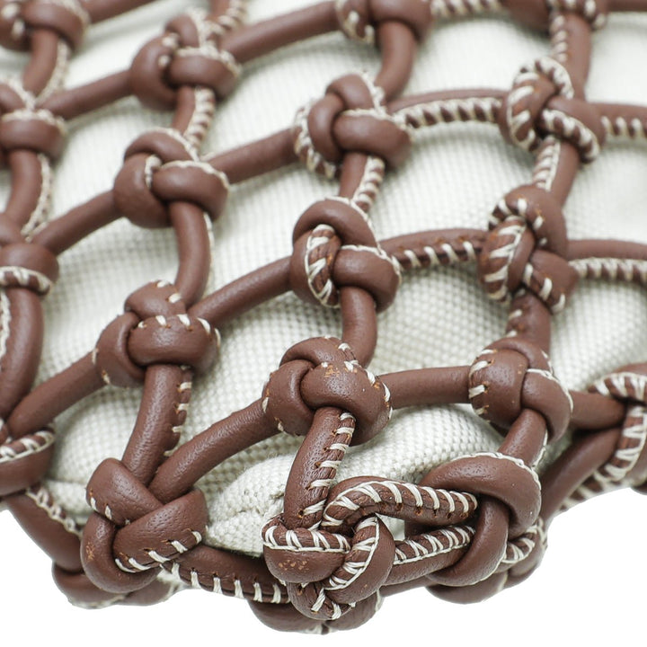 Burberry Bicolor Woven Drawstring Bag