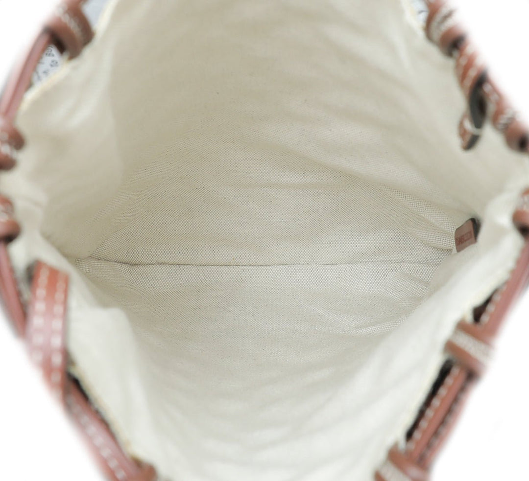 Burberry Bicolor Woven Drawstring Bag