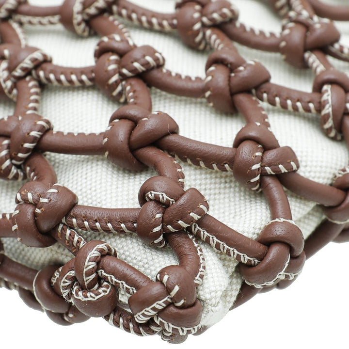 Burberry Bicolor Woven Drawstring Bag