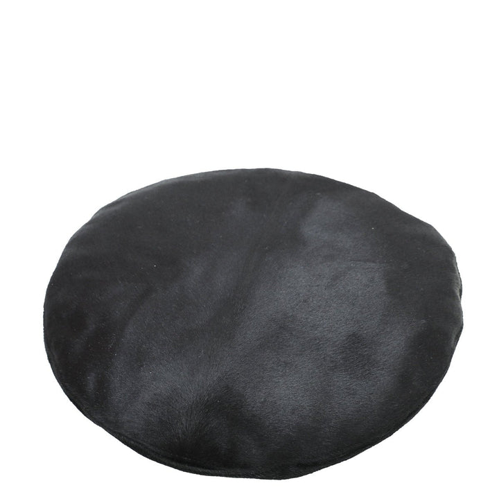 Burberry Black Pony Beret Large Hat