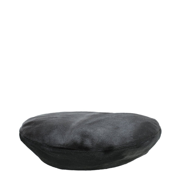 Burberry Black Pony Beret Large Hat