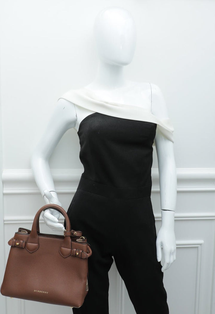 Burberry Brown Banner Tote Small Bag