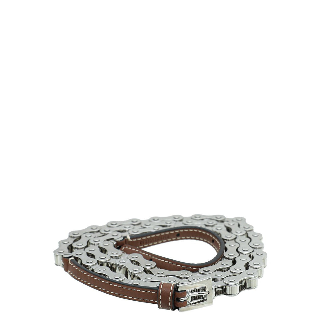 Burberry Brown Bike Chain Belt Large