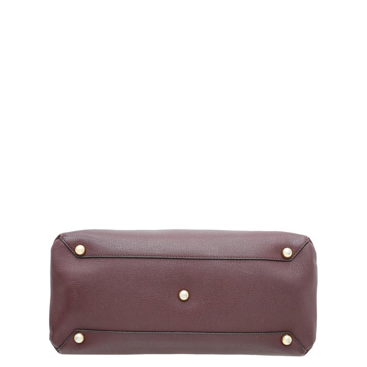 Burberry Burgundy Banner Tote Medium Bag
