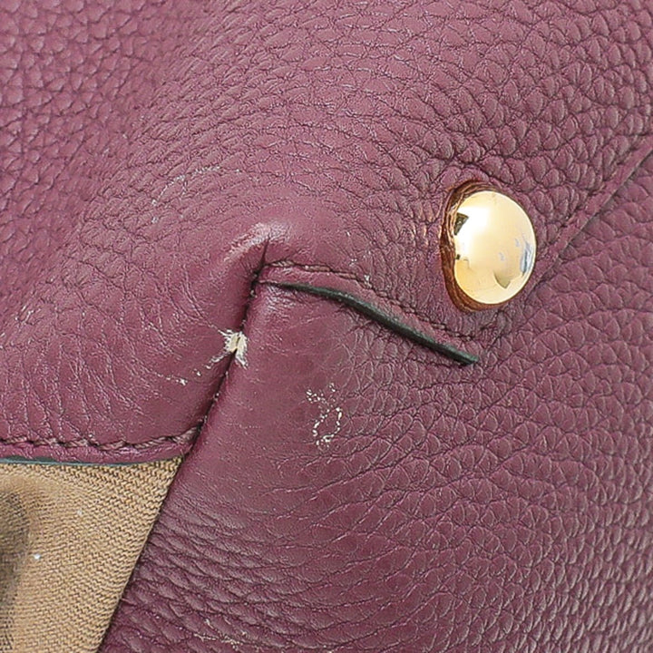 Burberry Burgundy Banner Tote Medium Bag