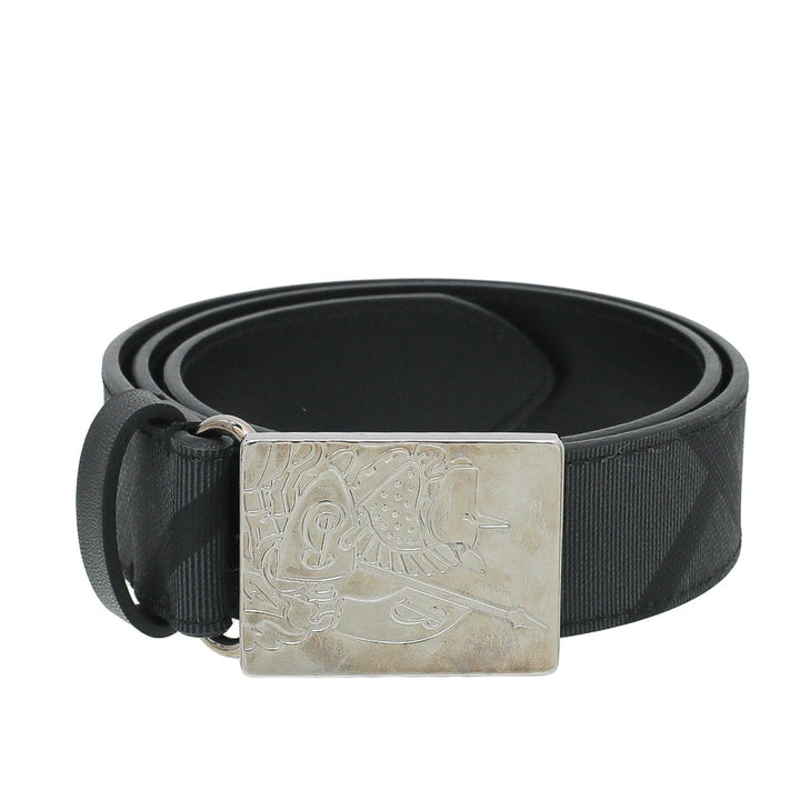 Burberry Charcoal Check Buckle Belt 30