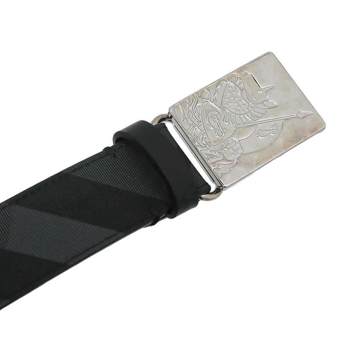 Burberry Charcoal Check Buckle Belt 30