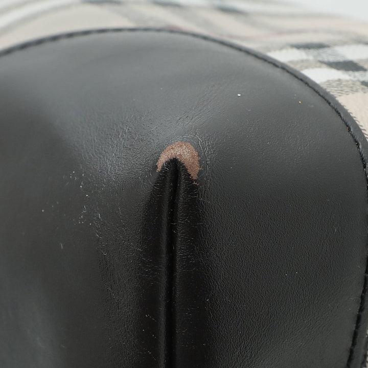 Burberry Chocolate Haymarket Check Hepburn Small Bag