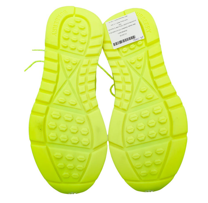 Burberry Fluorescent Yellow Union Sneakers 40