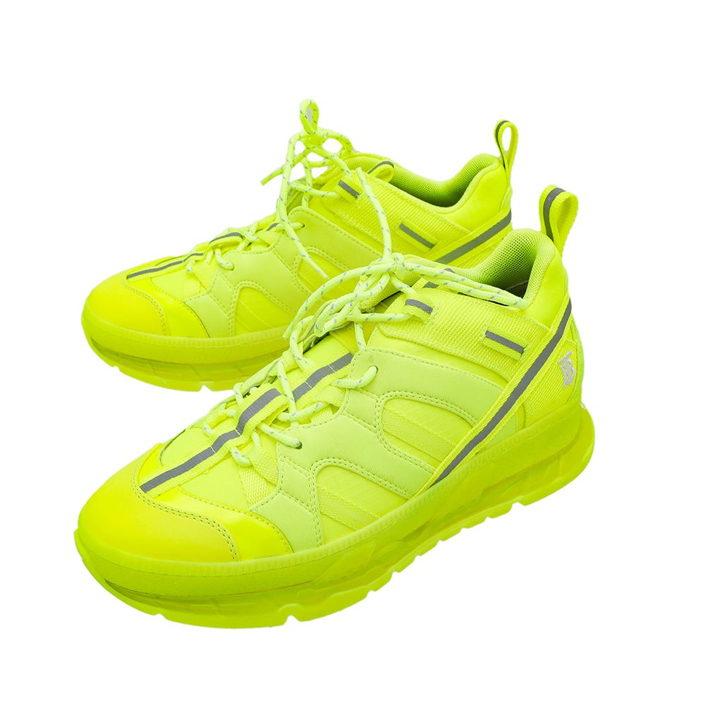 Burberry Fluorescent Yellow Union Sneakers 40