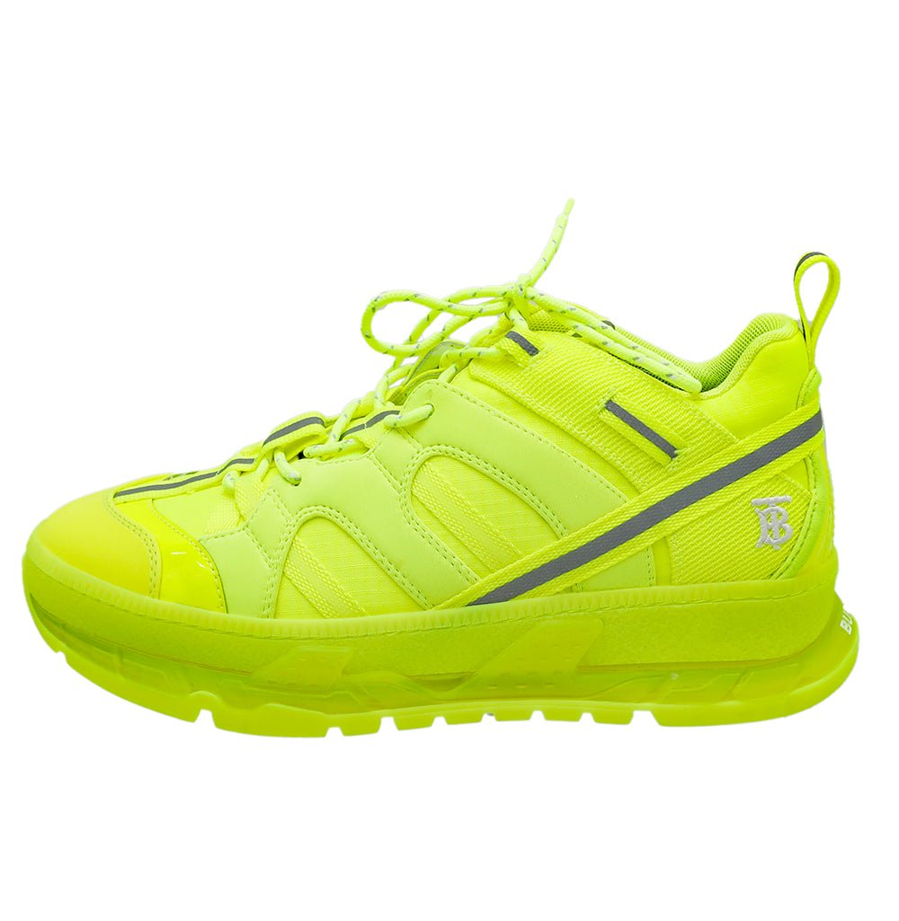 Burberry Fluorescent Yellow Union Sneakers 40