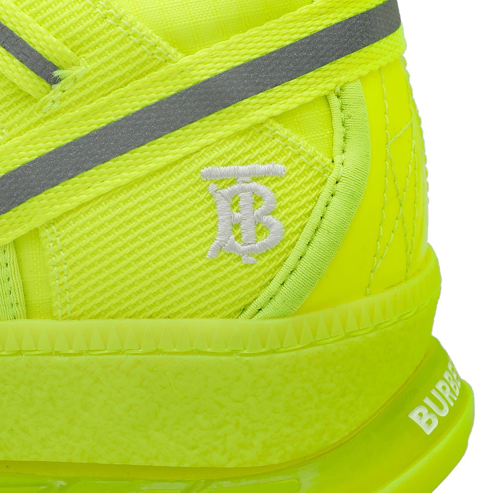 Burberry Fluorescent Yellow Union Sneakers 40
