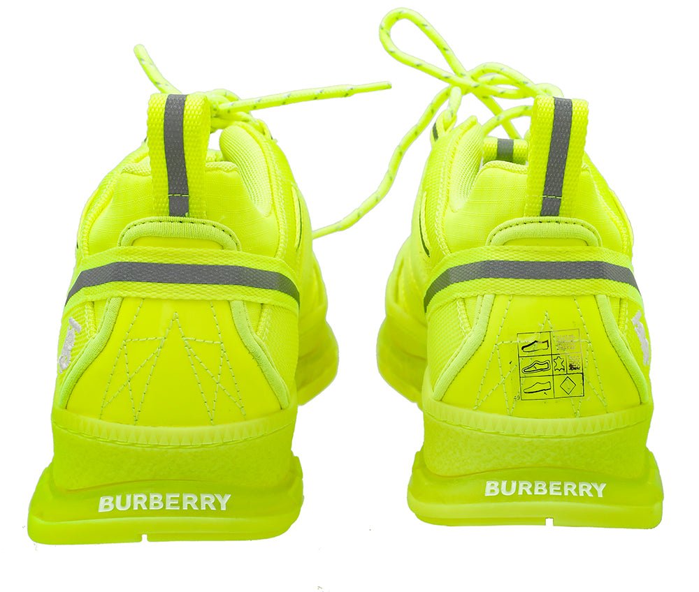 Burberry Fluorescent Yellow Union Sneakers 40