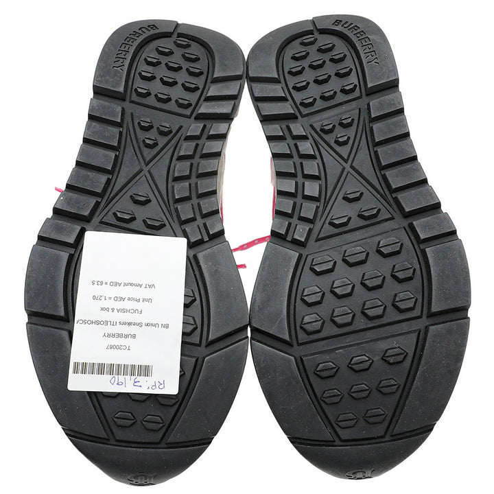 Burberry Fuchsia Union Sneakers 36