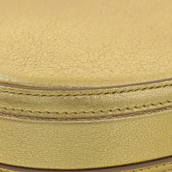 Burberry Gold Olympia Mini Chain Zip Bag