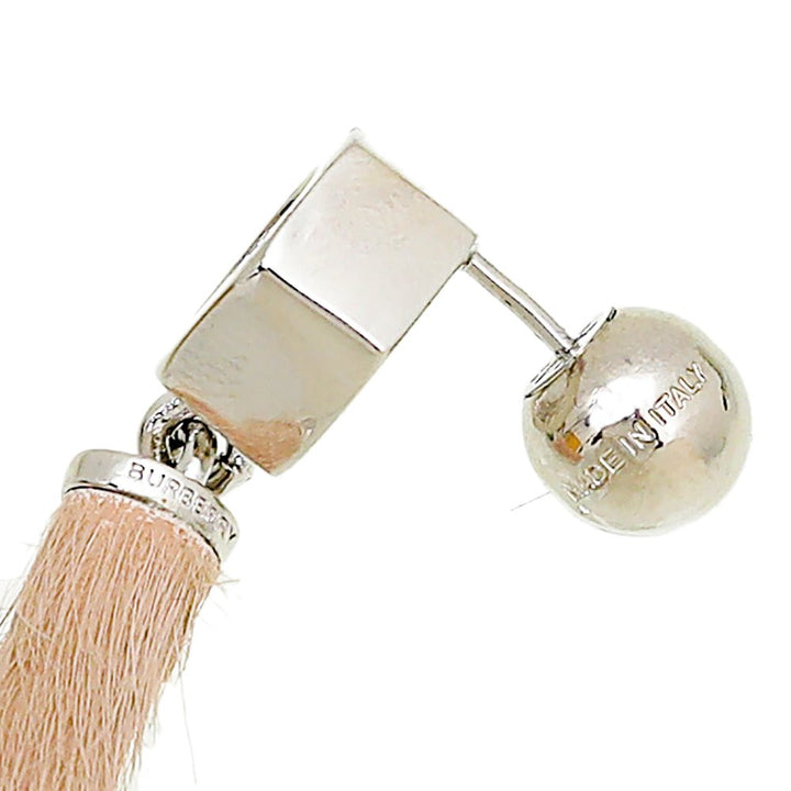 Burberry Honey Nut Horse Hoof Pony Fur Drop Earrings