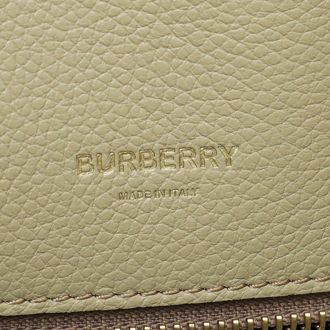 Burberry Light Beige Title Small Tote Bag