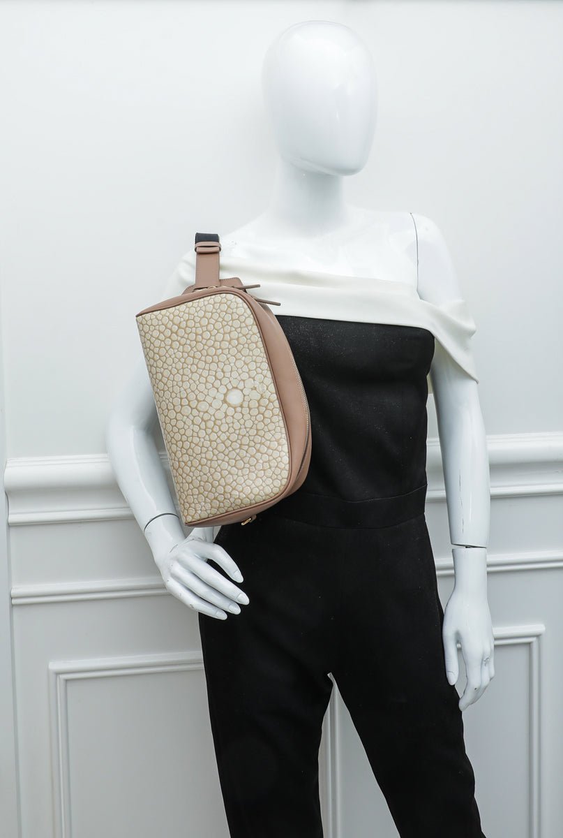 Burberry Light Sand Stingray Print Cube Bumbag
