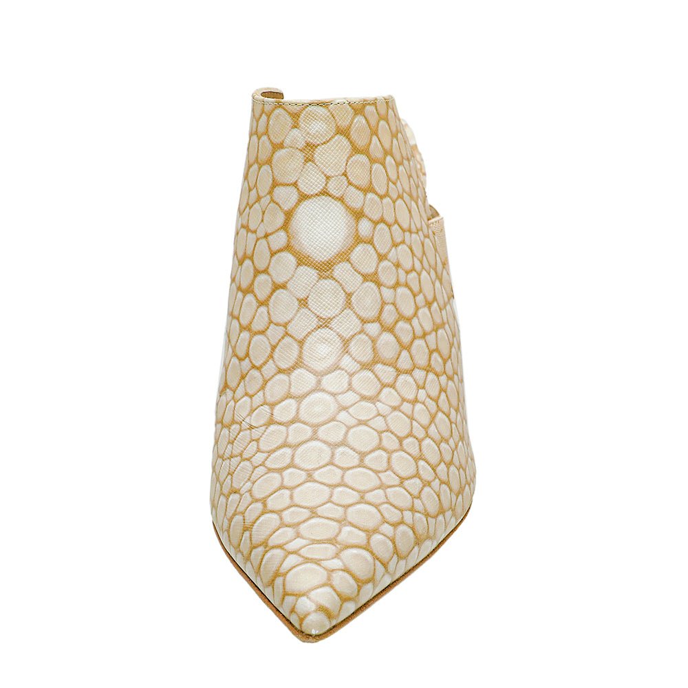 Burberry Light Sand Stingray Print Gunn Heeled Mules 39
