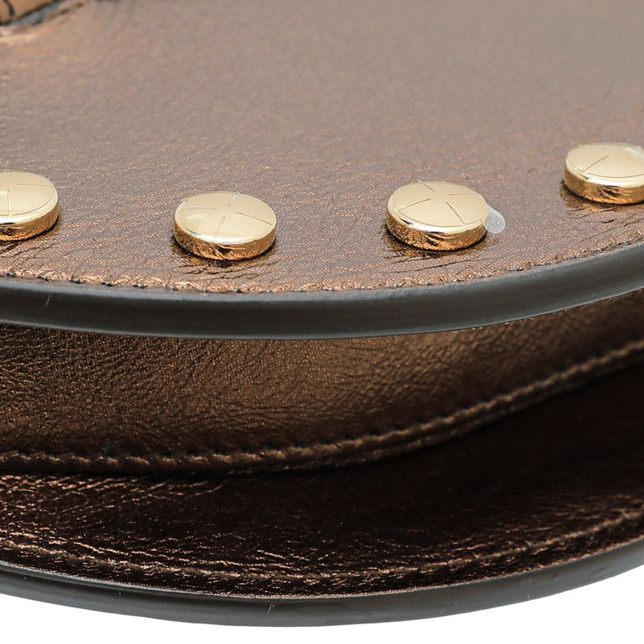 Burberry Metallic Bronze Studded Olympia Clutch
