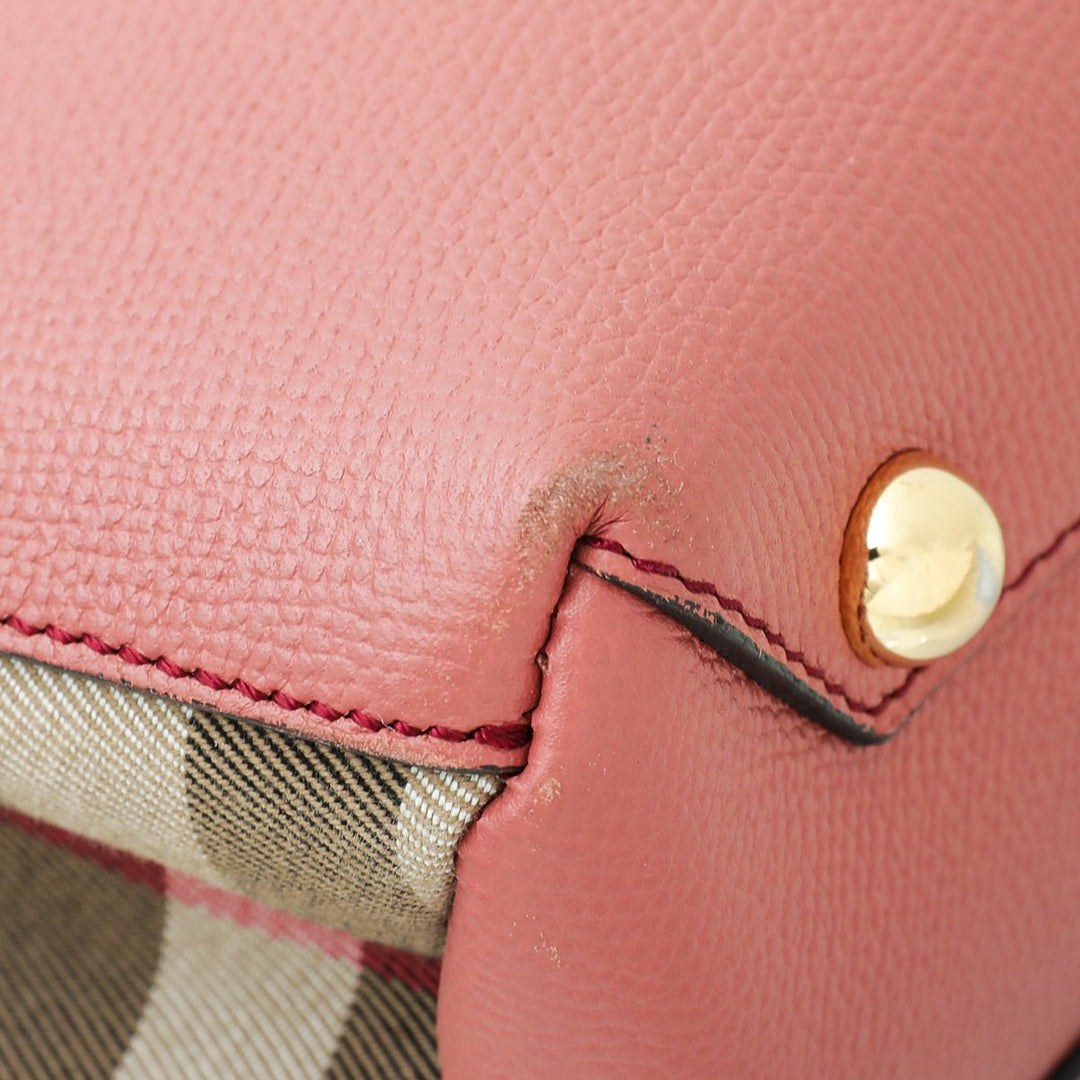 Burberry Old Rose Banner Small Tote Bag